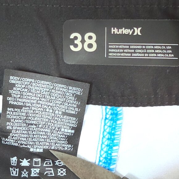 Hurley Weekender 20" Board Shorts Mens 38 Blue Palm Beach Surf Swim - Picture 2 of 10
